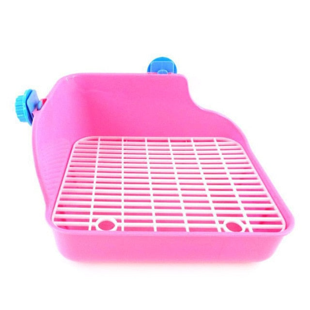 Portable Pet Dog Cat Toilet Tray with Column Urinal Bowl Pee Training Toilet Pet Litter Training Tray Pet Cat Rabbit Pee Toilet