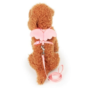 Angel Wing Pet Harness Small Pet Dog Rabbit Cat Chest Set Cute Collar Safety Belt Adjustable Outdoor Walking Leash Rope 6 Color