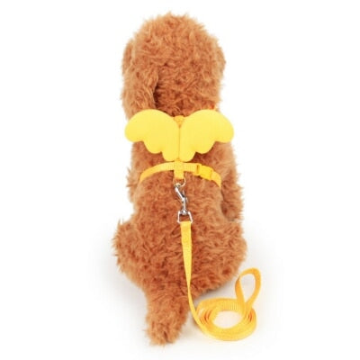 Angel Wing Pet Harness Small Pet Dog Rabbit Cat Chest Set Cute Collar Safety Belt Adjustable Outdoor Walking Leash Rope 6 Color