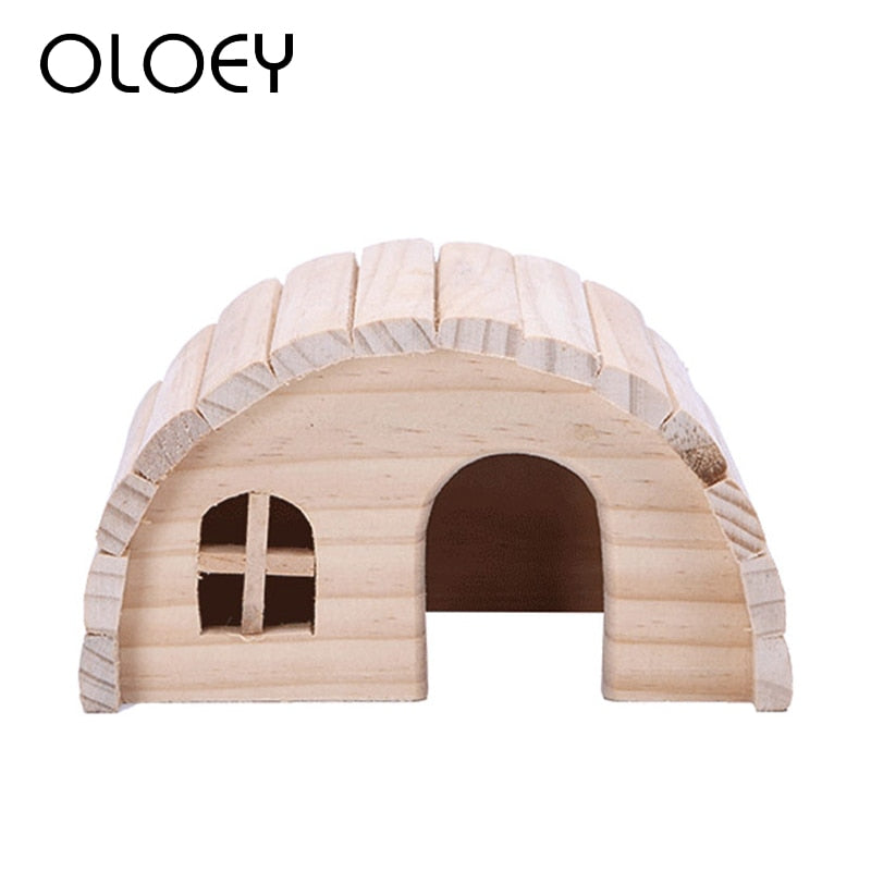 Hamster Toys Wooden Cage House Seesaw Brige for Rabbit Chinchilla Guinea Pig Bird Parrot Hamsters Pet Toy Decoration Product